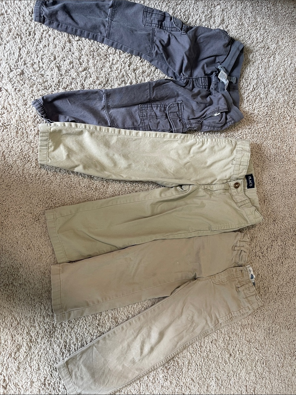Kids Pants Bundle - Neutral Khaki & Charcoal Tones